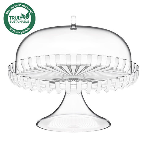 Dolce Vita Cake Stand with Dome - Pearl