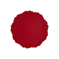 Round Barroque Coaster - Red