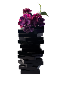 Jenga Vase - Black