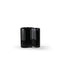 Contour Pinched Black Ribbed Glass Vase