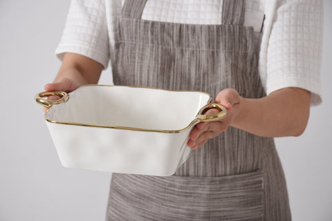Oven To Table Square Baking Dish - Golden Handles