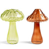 Mushroom Glass Green Vase