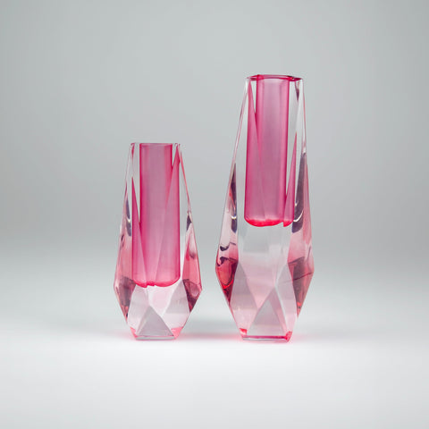 Lumina Iridescent Large Acrylic Vase - Pink