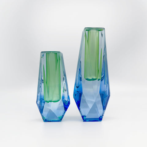 Lumina Iridescent Large Acrylic Vase - Blue/Green