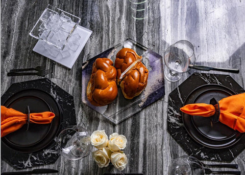 Marble Akrilik Challah Board