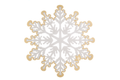 Mijal Gleiser Reversible Leather Placemats - Set of 4 - Snowflake