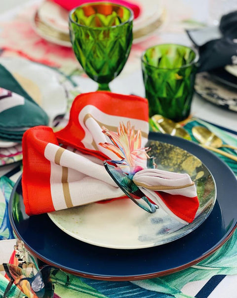 Paraiso Acrylic Napkin Rings - Set of 6