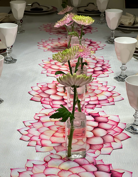 Pink Succulent Paper Placemats & Coasters - Set of 12