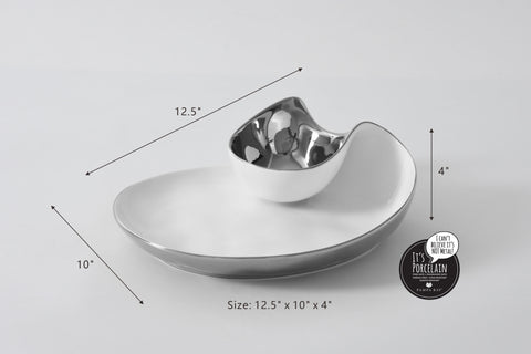 Oven to Table Chip & Dip - Silver