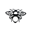 Black Bee Acrylic Napkin Ring - Set of 6