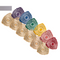 Mijal Gleiser Reversible Leather Coasters - Set of 6 - Rainbow