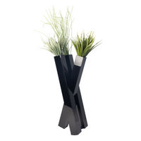 Trio Elongated Vase - Black