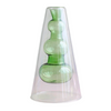 Triangular Bubble Color Vase - Green