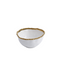 Oven to Table Snack Bowl - White with Gold Beads