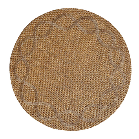Jute Wave Placemats Wood - Set of 6
