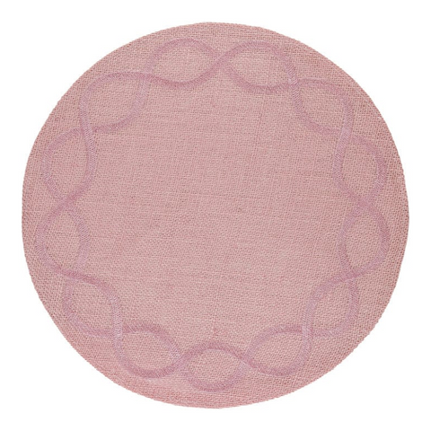 Jute Pink Placemats Green - Set of 6