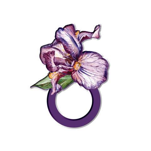 Iris Acrylic Napkin Rings - Set of 6