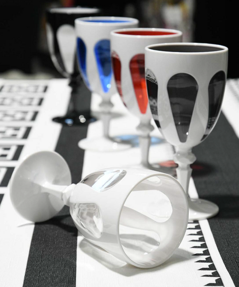 Bicolor Wine Glasses - Set of 6