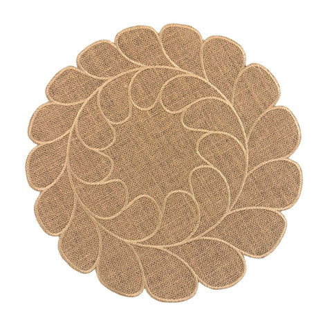 Jute Leaf Placemats Natural - Set of 6