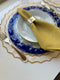 Off White Linen Double Scalloped Placemats - Set of 4