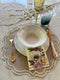 Beige Linen Scalloped Placemats - Set of 4