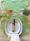 Green Oval Linen Scalloped Placemats - Set of 4