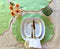 Green Oval Linen Scalloped Placemats - Set of 4