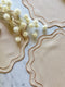 Scalloped Embroidered Placemats - Set of 6