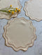 Scalloped Embroidered Placemats - Set of 6