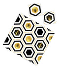 Gold Bees Paper Placemats & Coasters - Set of 12