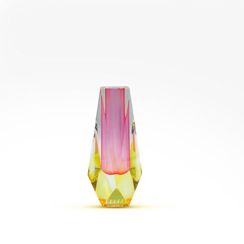 Lumina Iridescent Small Acrylic Vase - Pink/Yellow