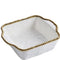 Oven to Table Square Baking Dish - White with Gold Bead Trim