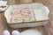 Oven to Table Rectangular Baking Dish - White with Gold Bead Trim