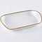 Oven to Table Rectangular Tray with Handles - White with Gold Bead Trim