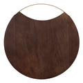 Round Wood & Brass Board