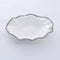 Oven to Table Round Serving Piece - White with Silver Bead Trim