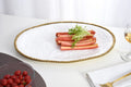 Oven to Table Oval Serving Platter - White with Gold Bead Trim