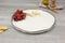 Oven to Table Round Serving Piece - White with Simple Silver Trim