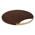 Round Wood & Brass Board