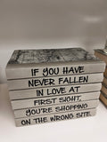 Quote Decorative Book - Love at First Sight