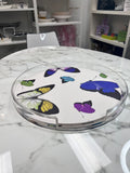 Nicolette Mayer Round Acrylic Tray - Butterflies