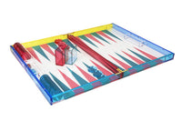 Multi Color Acrylic  Backgammon Set