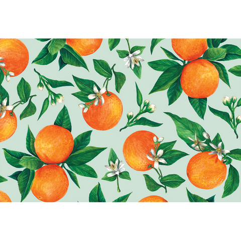 Paper Placemats Orange Orchard  - 24 Sheets