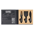 Cardboard Book Set - Matte Black Cheese Knives