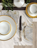 Paper Placemats Grey & Gold Marbled  - 24 Sheets