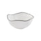 Oven to Table Round Bowl - White with Silver Bead Trim