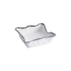 Oven to Table Cocktail Napkin Holder - White with Silver Beads