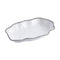 Oven to Table Oversized Oval Serving Bowl - White with Silver Bead Trim