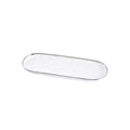 Oven to Table Medium Oval Tray - White with Simple Silver Trim