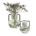 Vetro Optic Glass Vases with Handles
